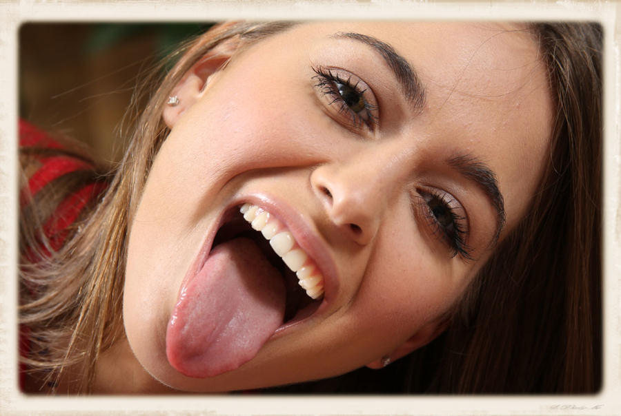 Riley Reid tongue out