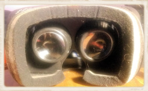 Homido headset view of lenses