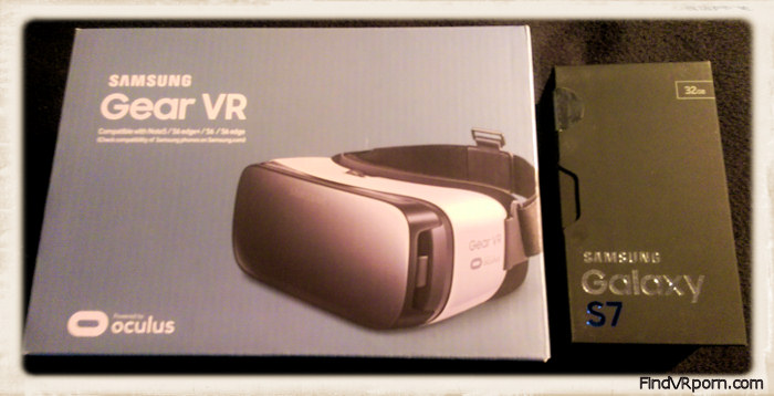 Gear VR and Samsung Galaxy S phone in their boxes