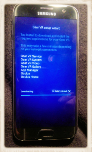 Gear VR Set Up Wizard screen capture
