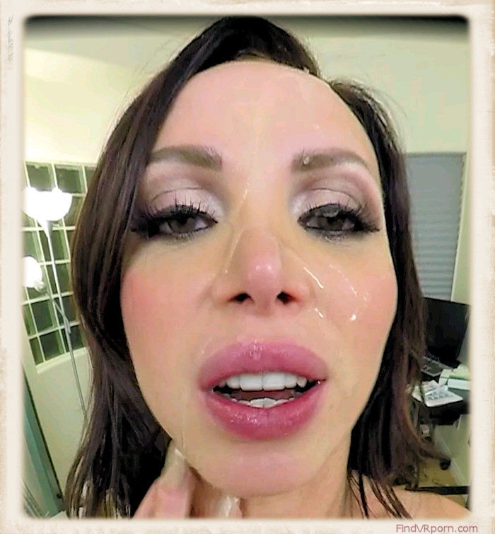 Nikki Benz cumshot to face from Chad White picture