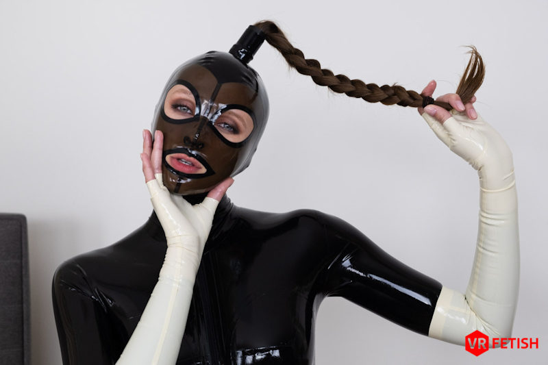 Stacy Cruz latex and ponytail VR porn scene for CzechVR