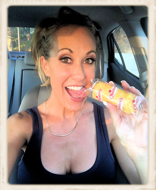 Brandi Love eats a twinkie