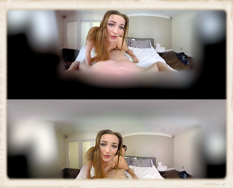 Dani Daniels face in a VR porn