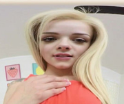 VR Elsa Jean teasing in red leotard