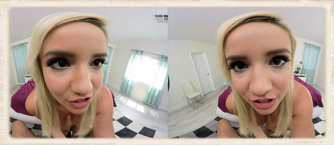 VR close-up of Kylie Page's face