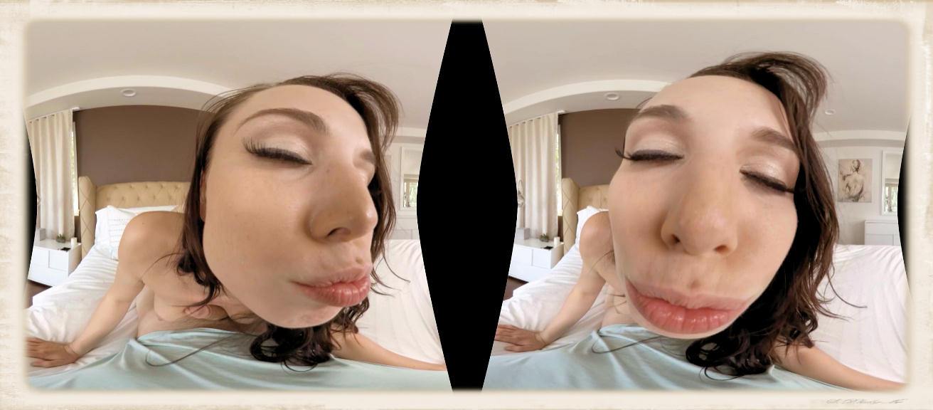VR kissing Aidra Fox in a VR porn