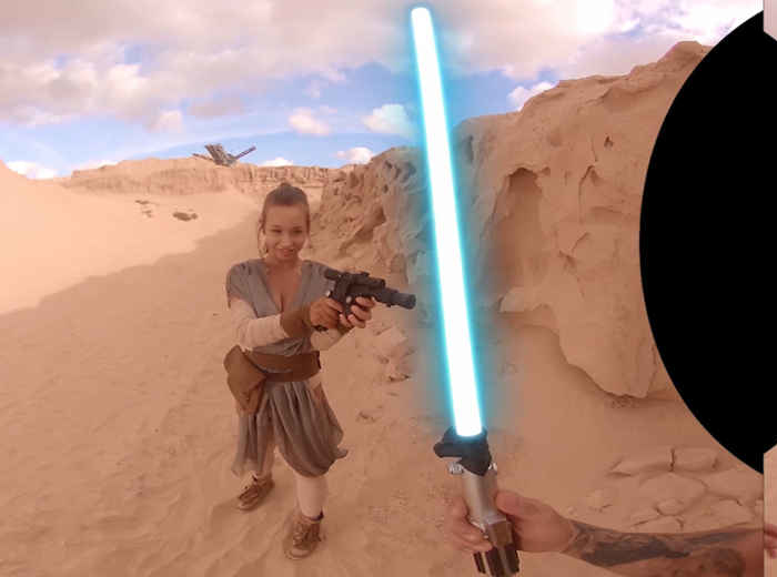 Light saber action in a VR porn!