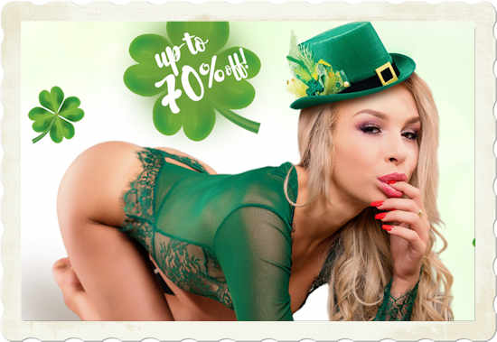 Blonde woman St patricks day special discounts 2021