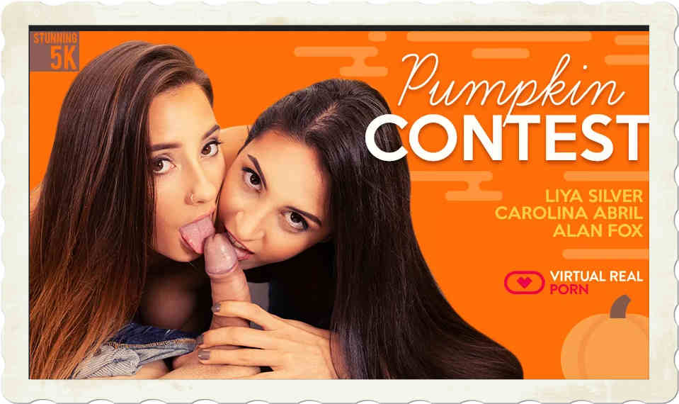 free Virtual Real Porn download Pumpkin Contest with Liya Silver and Carolina Abril