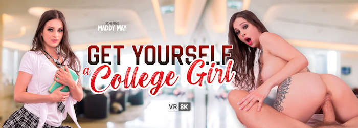 Maddy May VR Bangers free VR porn scene preview for Ger Yourself A College Girl